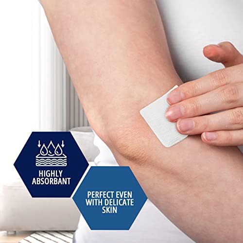MED PRIDE Sterile Nonstick Gauze Dressing Pads, 12-Ply Cotton, Highly Absorbent, Individually Wrapped for Wound Care and First Aid (2x2 Inch (Pack of 100))
