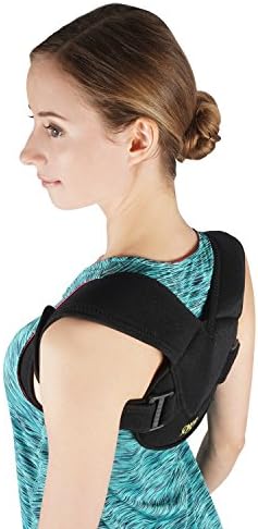 Soles Clavicle Bandage Adjustable, Flexible, Breathable Neoprene - Unisex - Improves Poor Posture & Osteoporosis, Clavicle Brace for Collarbone Injuries (L-XL: 90-110 cm)