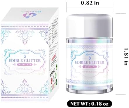Iridescent Edible Glitter – 5g Rainbow Luster Dust Drink Glitter, Food Grade Shimmer Powder for Cocktails, Cakes, Beverages, Chocolate & Candy