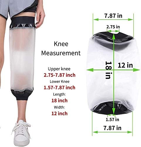 Knee Cast Cover for Shower,Waterproof Knee Shower Protector for Knee Replacement Surgery,Cast and Wound