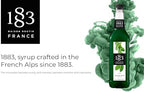 1883 Green Mint Syrup for Drinks, Made in France, 1 Liter Plastic Bottle