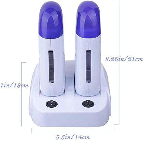 Nynelly Wax Warmer Kit for Hair Removal, Double Depilatory Wax Heater with Heater Base for Hair leg, Armpit, Bikini