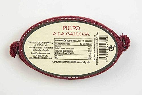 Conservas de Cambados Octopus in Salsa Gallega (4 oz/111 g Tin) (Pack of 2)