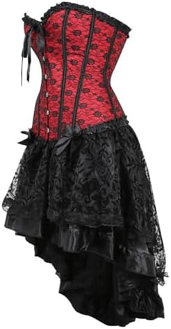 Corsets Dress for Women Gothic Burlesque Bustiers TuTu Skirt Set Exotic