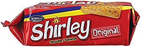 Wibisco Shirley Biscuits Mixed Flavor (4 Packs of 3.7oz Each, 2 Original 2 Coconut)
