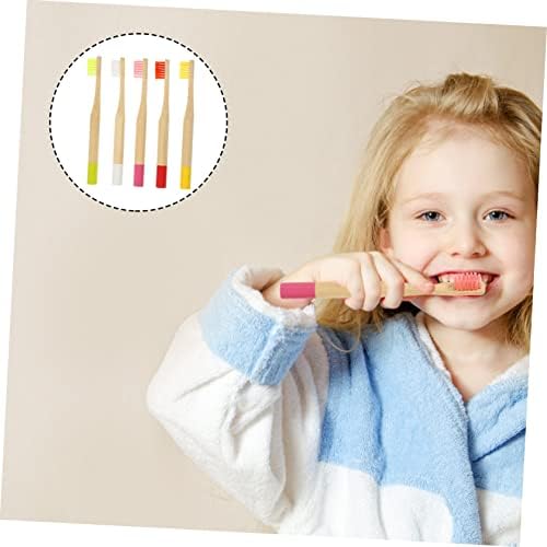 minkissy 15pcs Ergonomic Wooden Boys and Girls Toothbrush Boys and Girls Toothbrushes Soft Bristles for