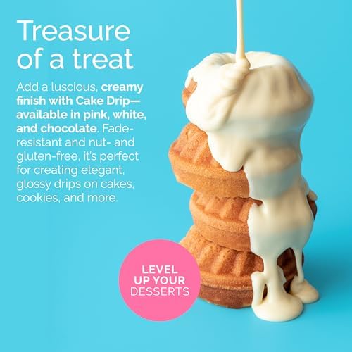 Cake Craft Cake Drip 3-Pack – Java Brown, Rosy Pink & White | Ready-to-Use Drip Icing for Cake Decorating | Vanilla & Chocolate Flavored | No Heating Required | 2oz Bottles