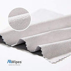 AAwipes Eyeglasses Cleaning Cloth Glasses Cloths Bulk 100 Pack (5.5"x5.5", Light Gray, No Logo) for Eyeglasses, Lenses, Phones, Screens, Camera, Silverware, Any Other Delicate Surfaces