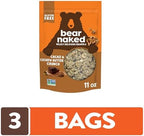 Bear Naked Granola Cereal, Whole Grain Granola, Breakfast Snacks, Cacao and Cashew Butter Crunch (3 Bags)