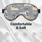 Cute Dachshund Dog Sleep Mask Eye Mask with Adjustable Strap Eye Sleep Shade Cover Blocks Light for Women Men Airplane Travel Nap