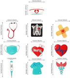 60 Pack Edible Nurse Cupcake Toppers Wafer Paper Nursing School Graduation Medical Instruments Cupcake Picks Medical Rn Nurse Grad Birthday Cake Decorations Party Supplies Style 2