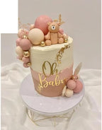 Oh Baby Cake Topper - Gold Acrylic Baby Shower Party Decorations For Gender Reveal Party/Boy or Girl Party Decoration Baby Booth Props Party Photo