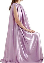 Women Steam Gown, 5 Feet Foldable Sleeveless Artificial Silk Spa Fumigation Bath Robe, Sauna Steam Cloak for Home Fumigation Bathrobe Sweating Tool