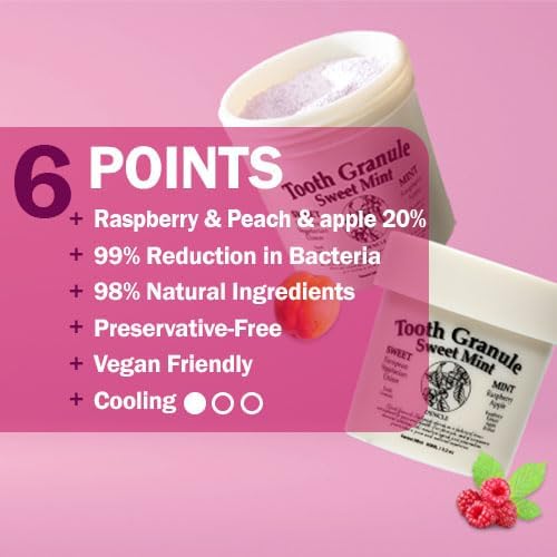 Tooth Granule Sweetmint 90ml - Preservative-Free, Fluoride-Free, Water-Free, Vegan, Whitening Toothpaste