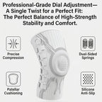TrueKnee Brace Professional Knee Support with Compression Technology - Knee Brace for Man, Knee Sleeves for Pain Relief, Recovery (White, Medium, Left)
