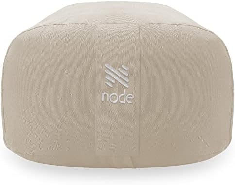 Yoga Meditation Cushion, 25" x 12" Rectangular Bolster with Organic Cotton Cover