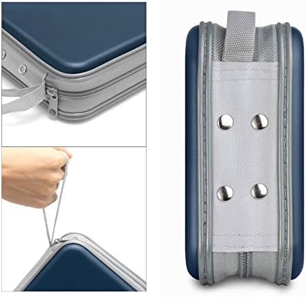 Siveit CD Case, 40 Capacity CD/DVD Case Holders Wallet Hard Plastic DVD Disc Cases Storage Binder for Car Home Office Travel (Dark Blue)