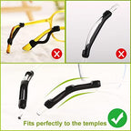 Eyeglasses Temple Tips, 16 Pairs Silicone Eyeglasses Retainers Sleeve Retainer Anti-Slip Safety Eyewear Retainers Spectacle Stay For Eyeglasses, Sunglasses, Reading Glasses (Black Temple Tip)