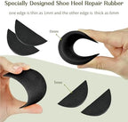 Shoe Heel Repair, Rubber Sole Pads, 2 Pairs Bottom Heel Rubber Patch, Black
