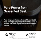 True Nutrition Grass Fed Beef Protein Isolate Powder - 29g Protein per Serving - Zero Carb, Fat Free, Dairy Free, Non-GMO - Paleo, Keto, Carnivore - French Vanilla - 1lb