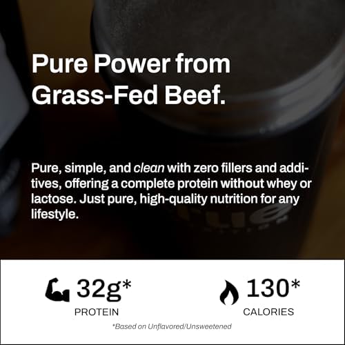 True Nutrition Grass Fed Beef Protein Isolate Powder - 29g Protein per Serving - Zero Carb, Fat Free, Dairy Free, Non-GMO - Paleo, Keto, Carnivore - French Vanilla - 1lb