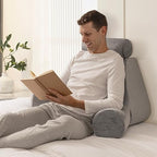 Milliard Solid Foam Wedge Reading Pillow for Sitting up in Bed, Adult Size Back Rest Pillow with Arms and Neck Support, Use as Bed Pillows for Bedrest or Relief from Acid Reflux and GERD