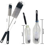 NewFerU Wire Bottle Cleaning Brush Set Small Large Thin Long Handle, Utility Cleaner Bendable Flexible for Narrow Neck Skinny Spaces of Water Beer Wine Baby Bottles Pipe Tube Flask Decanter (8)