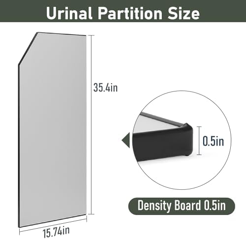Urinal Partition, Wall-mounted Urinal Screen Toilet Partition,Men’s Urinal Privacy Screen Divider Partition for Hotel/Schools/Kindergartens/Shopping Malls/Public Places,1 PCS