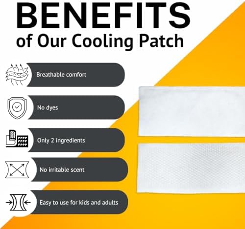 Cooling Patches – Portable Soft Gel Pads for Refreshing Comfort & Temperature Relief – Air-Activated Reusable Design - Unscented and Dye Free – 6 Count