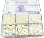 Homipooty Edible White Pearl Sugar Sprinkles 130g/4.58oz White Pearl Star Sprinkles For Cake Decorations Wedding，Cookies，Ice Cream, Cupcake Toppers, Halloween Christmas Supplies