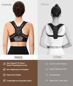 URSEXYLY Posture Corrector for Women Breathable Back Brace For Posture Adjustable Back Straightener Support for Neck Shoulder Clavicle and Upper Back Pain Relief(S/M,Black)