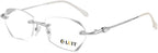 LUFF Rimless Reading Glasses for Women – Ultra-Lightweight 0.6oz Titanium Frame, Blue Light Anti-Eyestrain Computer Readers