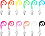 Patelai 12 Pcs Silicone Dental Bib Clips Colorful Napkin Clips Bib Holder Dentist Napkin Chain Neck Chain with Lanyard for Elderly Adult Patient Towels Restaurant Cloth Travel(Bright Color Series)