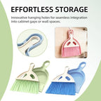 6Pcs Small Dust Pan and Brush Set with Cleaning Cloth - Blue & Green & Pink Brooms, Mini Hand Broom and Dustpan Set Whisk Dustpan Brush Kid Broom for Table Desk Car Keyboard