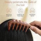 Massage Comb, Wooden Scalp Massager and Gua Sha for Hair Growth, Natural Sandalwood Comb for Women and Men
