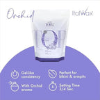 Italwax Top Line Orchid Hard Wax Beads 1.65 lb (750 g) – Transparent Fast-Setting Jelly Wax with Floral Fragrance for Bikini & Underarms, Strong Grip, Professional Use – Made in Italy