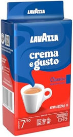 Lavazza Crema e Gusto Ground Coffee, Medium Roast, Arabica and Robusta Blend, 8.8 oz Brick (Pack of 4)