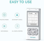 Dual Channel TENS Unit Muscle Stimulator Machine，9 Modes with 20pcs Premium Electrode Pads for Pain Relief