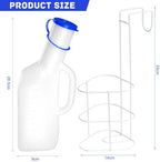 Urinals for Men Portable Urinal Bottle 32oz/1000mL Spilll Proof Travel Pee Bottles Plastic Mens Bedpan Male Urinals with Lid and Holder for Elderly Car Travel Emergency