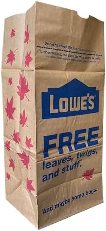 Lowe's 30 Gallon Heavy Duty Brown Paper Lawn and Refuse Bags for Home and Garden (10 Count), Large (LOWESLL)