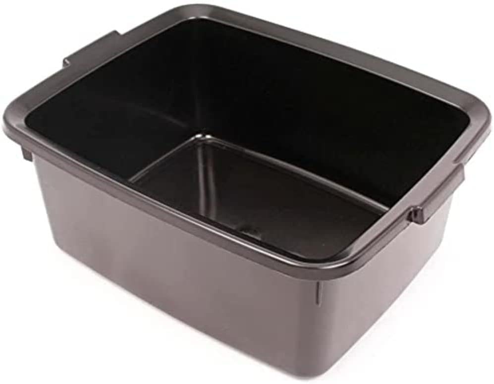 Addis Plastic Butler Large Rectangular Bowl, Soft Black, 12.5 Litre