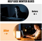 Light Therapy Lamp 10000 Lux, Sunlight Lamp with Remote Control, 3 Color Temperatures & 4 Brightness Levels, Full Spectrum Light, Ideal as Desk, Bedside Lamp & Gift for Home/Office