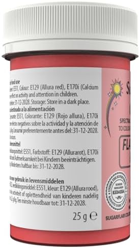 Sugarflair 25g Flamingo Pink Spectral Paste Gel Edible Food Colour Cake Icing