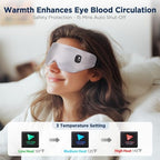 Heated Eye Mask Cordeless, Warm Compress for Eyes, Washable Heated Eye Masks for Dry Eyes, with 3 Temperature Modes & Auto Shut-Off for Sleep, Stye Blepharitis Chalazion MGD (Grey)