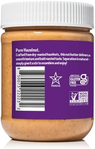 Vör Hazelnut Butter (12oz) | Single Ingredient | Vegan, Paleo and Keto-Friendly, Gluten-Free