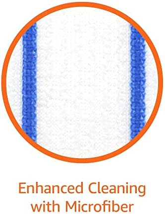 Amazon Basics Heavy Duty Disposable Floor Cleaning Mopping Pads with Absorbent Microfiber, Fits Swiffer WetJet Mopping Systems, 30 Count