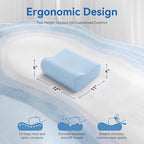 AM AEROMAX Travel Contour Memory Foam Pillow, Cervical Pillow for Neck Pain Relief, Neck Orthopedic Sleeping Pillows for Side, Back and Stomach Sleepers.
