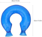 TOPINCN 1.4L U Shaped Hot Water Bottle, PVC Cold Hot Water Bag, Neck Heating Pad with Cover for Winter, Neck Hand Shoulder Relaxing (Blue Cover)