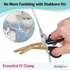 Nursing Tools Hummingbird 4-in-1 Trauma Shears – Compact Medical Scissors for Nurses, Stainless Steel Pocket EMT Shears with Oxygen Key & IV Clamp (Hibiscus Pink)