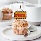 18pcs Gold Glitter Dessert Cupcake Topper Pick for Construction Tool Worker Four Years Old Theme Decor Supplies Kids Happy 4th Birthday Party Decorations